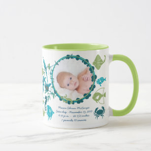 Baby Boy Foto Mok Baby Stats Schattige Vogels