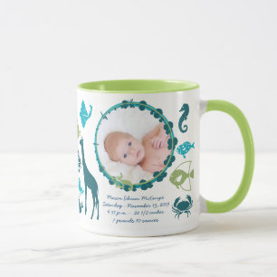 Baby Boy Foto Mok Baby Stats Schattige Vogels