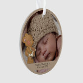 Baby Boy Foto Teddy Bear Grandparent Ornament (voorkant)