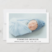 Baby Boy Fotocollage Geboorte Aankondiging (Voorkant)