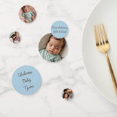 Baby Boy Fotonaam Custom Baby Confetti (Groep)