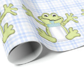 Baby Boy Frog cartoon glossy wrapsy paper Cadeaupapier (Rol Hoek)