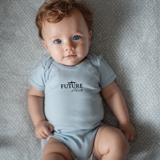 Baby Boy Future Pilot Airplane Aviator Minimalist Romper