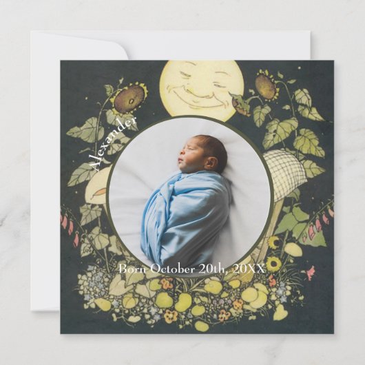  Baby Boy Geboorte Aankondiging (Achterkant)