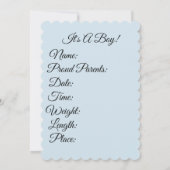  Baby Boy Geboorte Aankondiging (Achterkant)