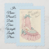  Baby Boy Geboorte Aankondiging (Voorkant / Achterkant)