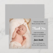 Baby Boy Geboorte Aankondiging Dank je Kaart (Voorkant / Achterkant)