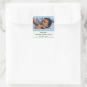 Baby Boy Geboorte Aankondiging Sticker (Tas)