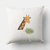 Baby boy geboorte stats Safari en oerwoud Dieren Kussen (Achterkant)