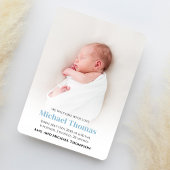 Baby Boy Geboortefoto Custom Blue