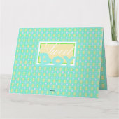 Baby Boy Gefeliciteerd Douche Kaart (Achterkant)