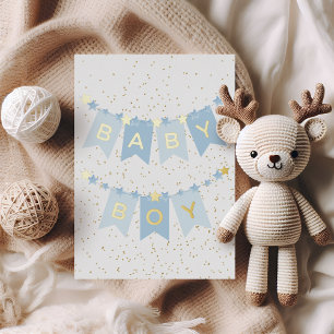 Baby Boy Gefeliciteerd Folie Kaart