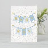 Baby Boy Gefeliciteerd Folie Kaart (Staand Voorkant)