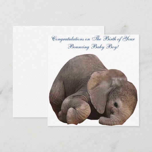 Baby Boy Gefeliciteerd Geboorte Kaart (Voorkant / Achterkant)