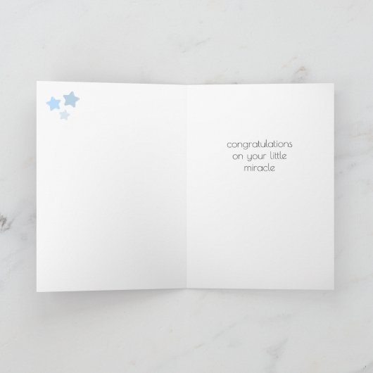 Baby Boy Gefeliciteerd Kaart (Binnen)