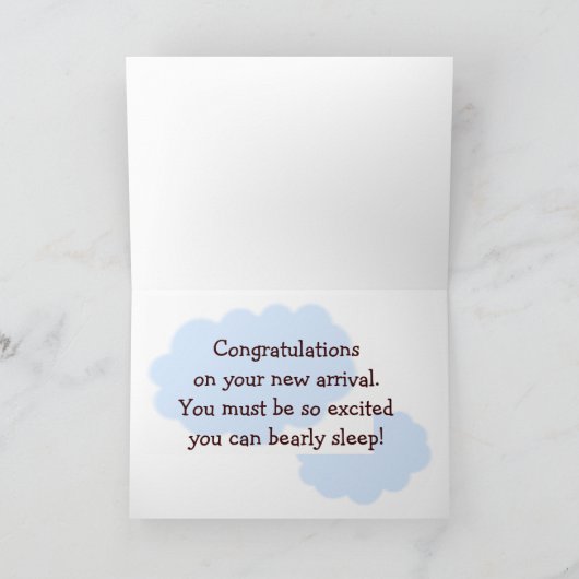 Baby Boy Gefeliciteerd Kaart (Binnen)