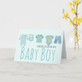 Baby Boy Gefeliciteerd Kaart (Gele Bloem)