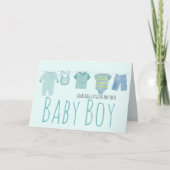Baby Boy Gefeliciteerd Kaart (Voorkant)
