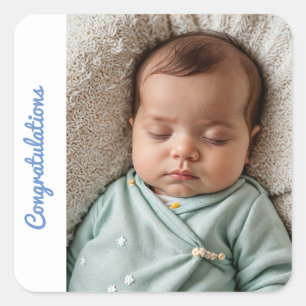 Baby Boy Gefeliciteerd Sticker Geboorte