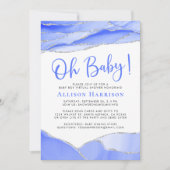 Baby Boy Geode Virtual Shower Kaart (Voorkant)