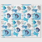 Baby Boy Gepersonaliseerd Cadeaupapier (Vlak)