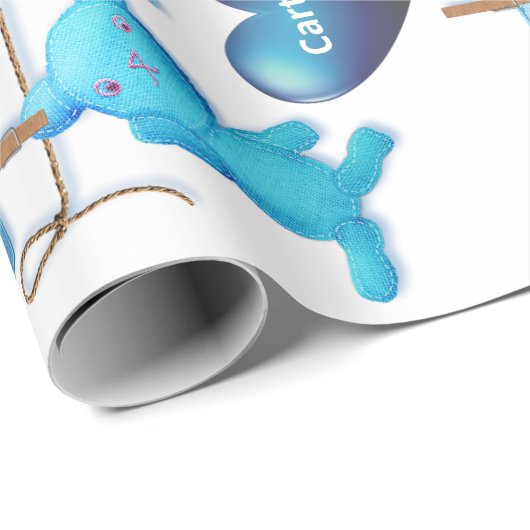 Baby Boy Gepersonaliseerd Cadeaupapier (Rol Hoek)