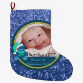 Baby Boy Gepersonaliseerd Grote Kerstsok (Voorkant)