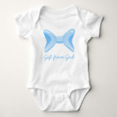 Baby boy Gift van God blauwe boeg Romper (Voorkant)