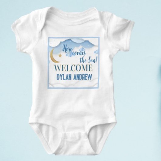 Baby Boy Gift! Verwelkom hem hiermee Romper