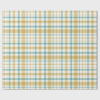 Baby Boy Gift Wrap | Blue Gingham Check Cadeaupapier
