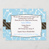 Baby Boy Giraffe doucheuitnodiging Kaart (Voorkant / Achterkant)