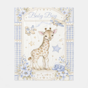 Baby Boy Giraffe Speelgoed Vliegtuigen Sloffen Ste Fleece Deken