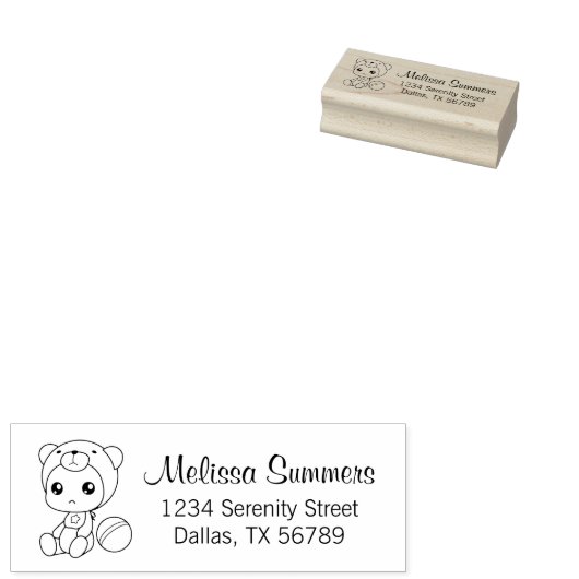 Baby Boy Girl Beer Jumpsuit Adres 3 Rubberstempel (Gestempeld)