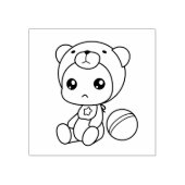 Baby Boy Girl Beer Jumpsuit kleuren me 2 Rubberstempel (Afrduk)