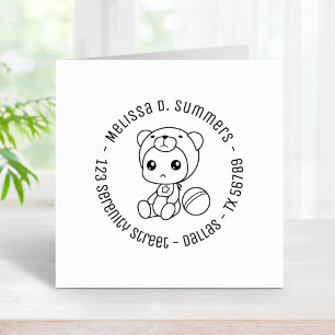 Baby Boy Girl Beer Jumpsuit Round Address 2 Rubberstempel