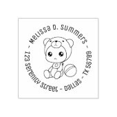 Baby Boy Girl Beer Jumpsuit Round Address 2 Rubberstempel (Afrduk)