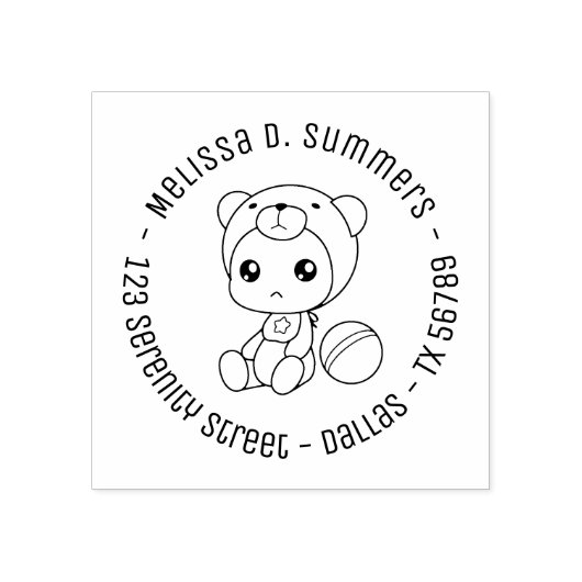 Baby Boy Girl Beer Jumpsuit Round Address 2 Rubberstempel (Afrduk)