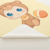 Baby Boy Girl Beer Jumpsuit Yellow Sherpa Deken (3/4)