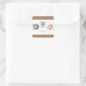 Baby Boy Girl Cute Name Birth Vierkante Sticker (Tas)