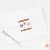 Baby Boy Girl Cute Name Birth Vierkante Sticker (Envelop)