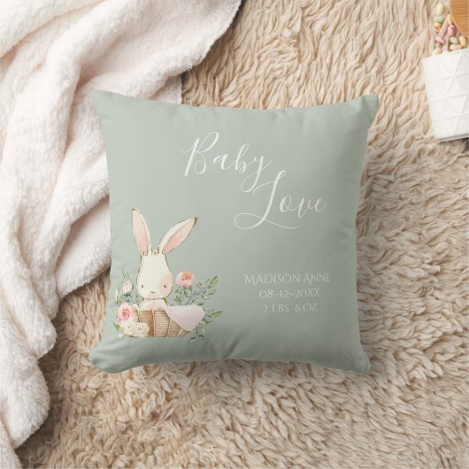 Baby Boy Girl Name Sage Script Love Keepomwille Kussen (Deken)