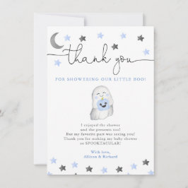 Baby boy halloween herfst schattige geest baby sho bedankkaart