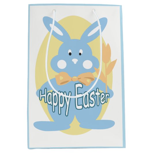 Baby Boy Happy Paaster Bunny MGB Medium Cadeauzakje (Voorkant)
