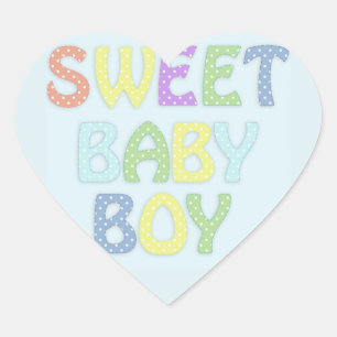Baby Boy Hart Sticker