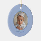 Baby Boy Hebreeuwse naamgevingsceremonie Joodse fo Keramisch Ornament (Rechts)