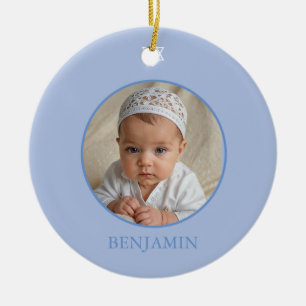 Baby Boy Hebreeuwse naamgevingsceremonie Joodse fo Keramisch Ornament