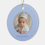 Baby Boy Hebreeuwse naamgevingsceremonie Joodse fo Keramisch Ornament (Links)