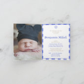 Baby Boy Hebrew Naming-ceremonie Foto Joods Blauw (Binnen)
