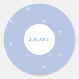 Baby Boy Hebrew Naming Ceremony Jewish Ronde Sticker