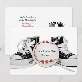 Baby Boy Honkbal Douche Kaart